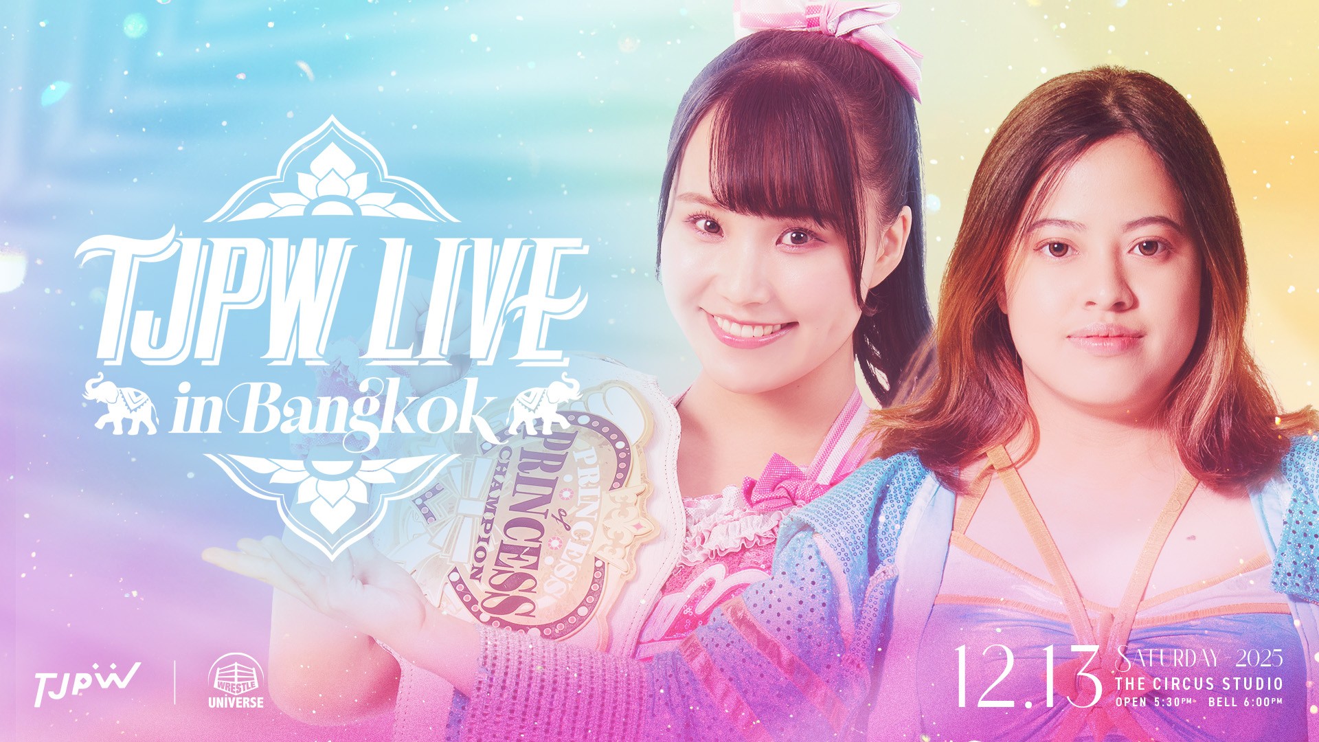 12月13日(土)タイ・バンコク『TJPW LIVE in Bangkok』PPV配信情報/「WRESTLE UNIVERSE」で配信チケットを12月3日(水)14:00より発売! アジアの女子プロレスの歴史の残る大会を世界のプロレスファンに生配信! アーカイブは1ヵ月間見放題!
