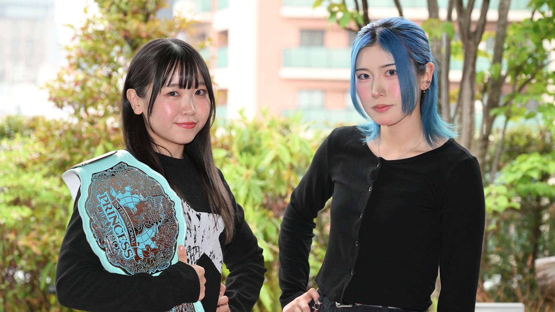 【記者会見】5・4後楽園のインター王座戦の調印式を開催！　「未来ばかり見る前に、今と向き合わなきゃ描いている未来も訪れない」（ハル）「このベルトを懸けて、今、なりたい自分になりましょう」（鈴芽）